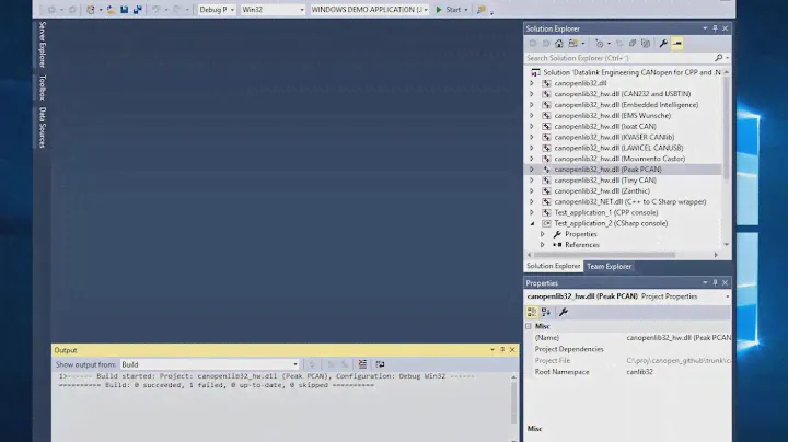 Peak PCAN and Visual Studio 2017