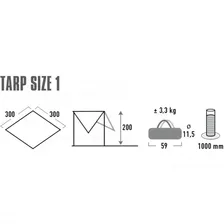 Тент HIGH PEAK TARP 1 серый HP-10031