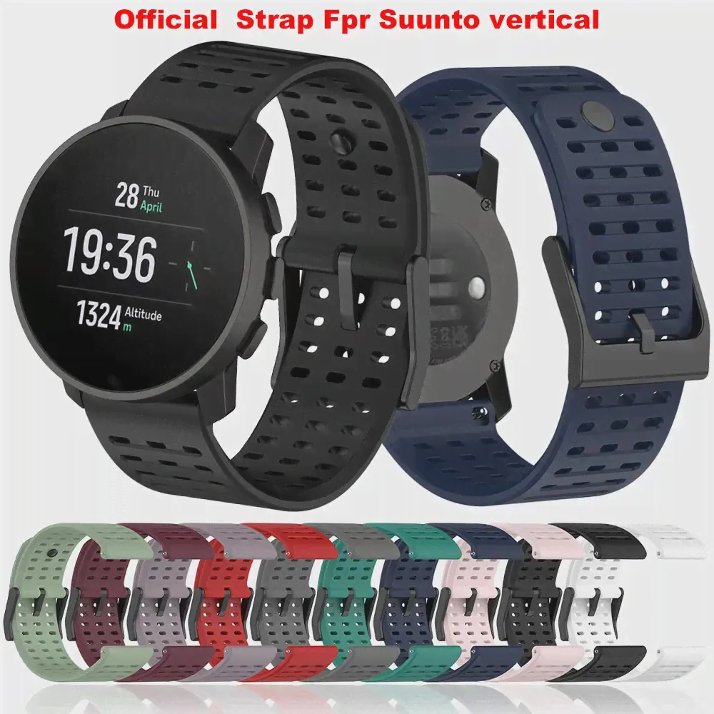 Для Suunto Вертикальный 22 мм Силиконовый Ремешок Для Часов Suunto 9 Peak Pro 5 peak 9peak 5peak Ремешки Браслет Сменные Ремешки Для Часов